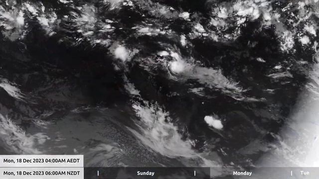 19 December 2023, 3 days, Australia / New Zealand weather, timelapse - 8K