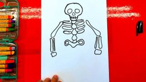 СКЕЛЕТ мы рисуем ЛЕТОМ для детей