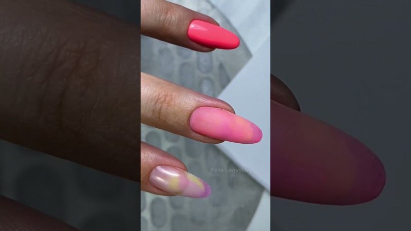 Градиент дизайн/ Идеальный градиент на ногти? Градиент на ногтях #nails #маникюр #гельлак #nailsart