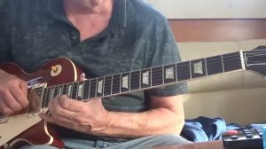 Hard rock bluesy style in D on Gibson Les Paul Standard Ice Tea Burst