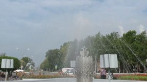 Лучегорск , фонтан на площади