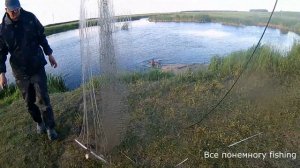 Вечерний выезд на Ошу. Рыбалка кастинговой сетью. рыбалка в Омской области.