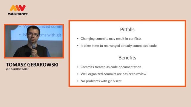 Mobile Warsaw #40 – Tomasz Gebarowski – git: practical cases смотреть онлайн