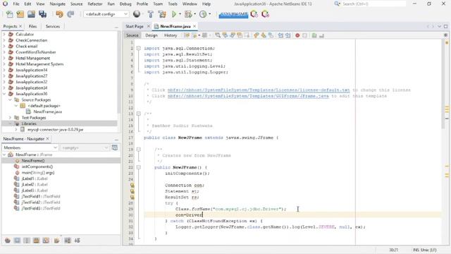 How to Display data from ?MySQL database to JTextField using Java  NetBeans смотреть онлайн