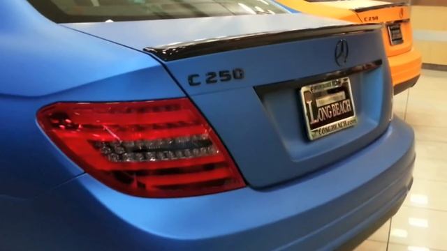 2013 Mercedes Benz C-Class Coupes Wrapped in Matte green blue orange by DBX