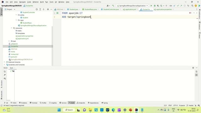 Docker Deployment |How to Deploy Your Spring Boot CRUD Project With MongoDB Database in Docker