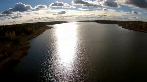 Орлинское озеро и речка Орлинка у Дружной горки. 12 октября 2015