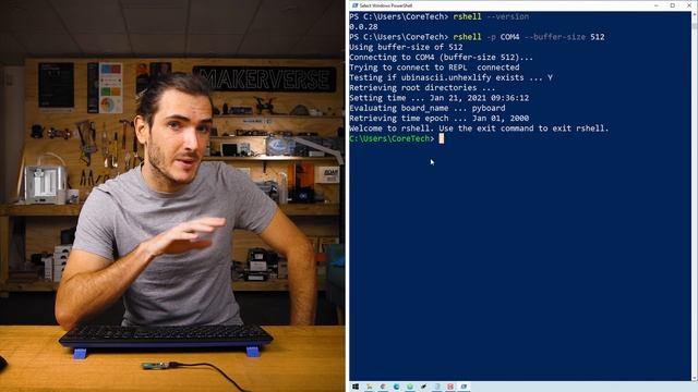 Raspberry Pi Pico - How To Flash a MicroPython Script with Rshell (on Windows)