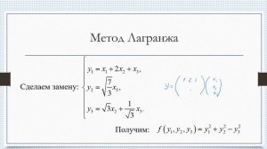 Квадратичные формы. Метод Лагранжа