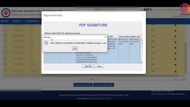 EPF KYC Approval Error | Info: Unexpected Error Occured while signing | Statutory Solution смотреть онлайн