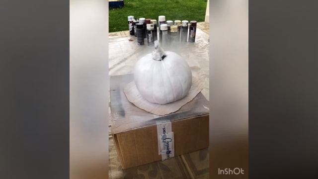 Как покрасить тыкву. Декор тыквы. смотреть онлайн