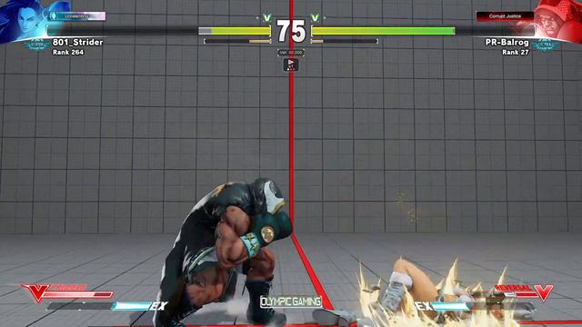 Pr Balrog (Balrog) Vs 801 Strider (Laura) [Street Fighter 5] [Gameplay] смотреть онлайн