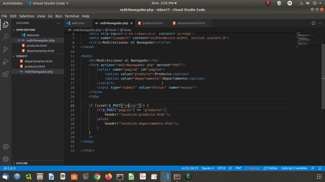 17 - Curso de PHP7 - Redireccionar el Navegador смотреть онлайн