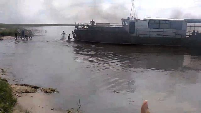 ШОК!Суровые мужики из Северного района Новосибирской области вытащили теплоход с мели! смотреть онлайн