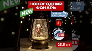 Светодиодный светильник-фонарь NEON-NIGHT Санта Клаус с эффектом снегопада и подсветкой 2LED 501-066