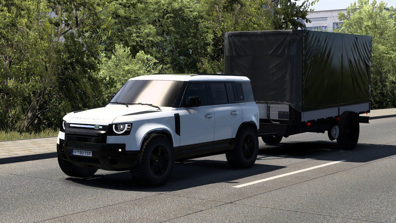 [ETS 2] Land Rover Defender 110_2023 L663_New GermanRoad Cargo Delivery смотреть онлайн