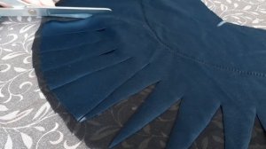 Как порезать юбку на купальнике для художественной гимнастике.