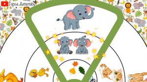 Учим животных, развивающее видео для детей. Мама и малыш. Что едят животные ? 3 выпуск.