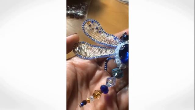 Брошь из бисера "Стрекоза". смотреть онлайн