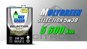 Molygreen Selection 5w30 (Citroen, 5 600 km., gasoline)
