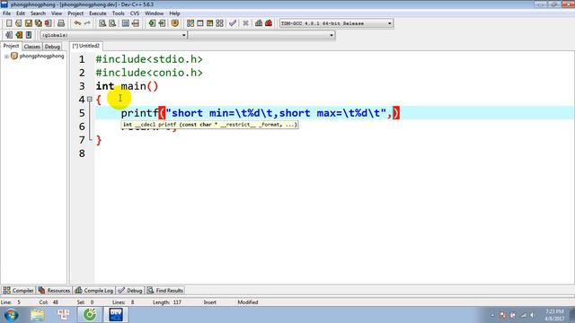 Lập Trình C/C++: Kiểu dữ liệu int long short смотреть онлайн
