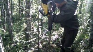 Бурение отбойным молотком Cobra-mk 1.mp4