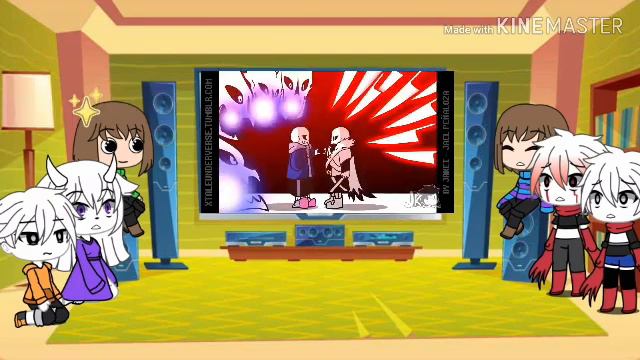 Реакция undertale на undervers +US Papyrus и UF Papyrus/gacha life / смотреть онлайн