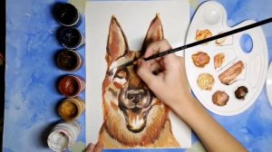 КАК НАРИСОВАТЬ СОБАКУ ОВЧАРКУ? РИСУЕМ СОБАКУ.
