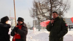 Николай Лебедев на митинге в Костроме призывает оказывать помощь Новороссии. 