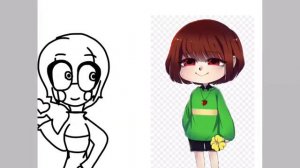 Frisk, Chara and Betty - SpeedPaint ;-;