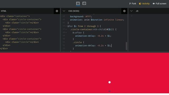 Speed coding dancing circles loading animation #scss смотреть онлайн