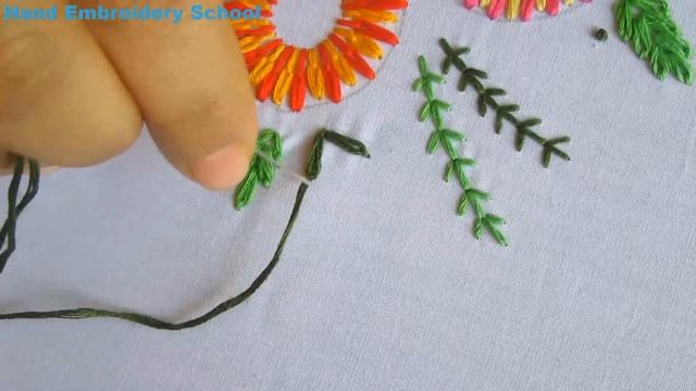 Hand Embroidery Flower Design By Long Tailed Lazy Daisy Stitch - Easy Flower Embroidery Trick