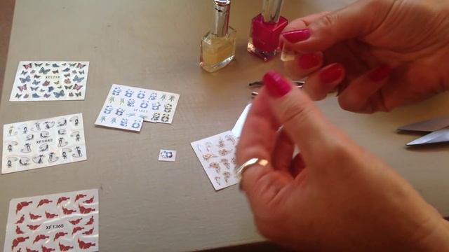 наклейки на ногти , как наклеить на ногти водяные наклейки смотреть онлайн