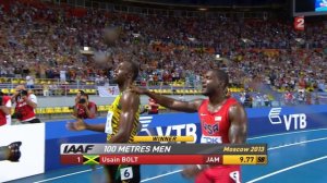 Finale 100 mètres Hommes championnats du monde 2013 à Moscou - 2013 08 11