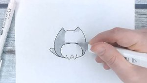 Самые простые и лёгкие рисунки для срисовки - КАК НАРИСОВАТЬ КОТА | Рисовать ЛЕГКО #13