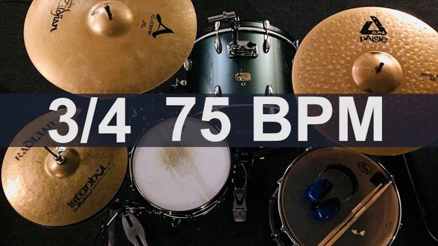 🔴 75 BPM 3/4 Heavy Drums Metronome смотреть онлайн