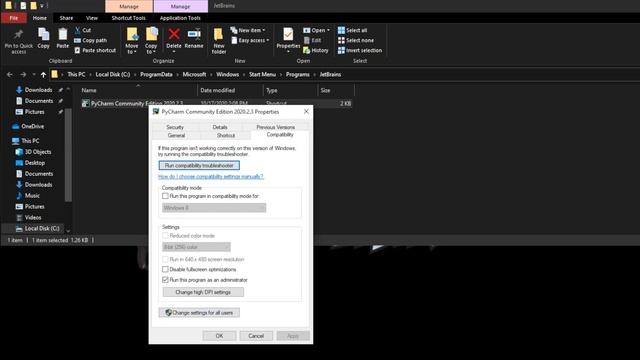 Run Pycharm as Administrator by Default | 4K