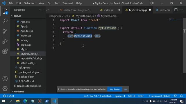 React Js Tutorial + Create Component | Complete React Course #4??