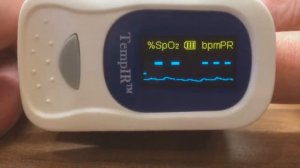 Blood Oxygen Saturation Levels Measured By TempIR Pulse Oximeter