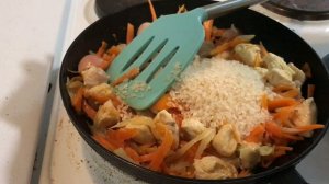 Быстрый ПЛОВ на сковороде за 30 минут / Очень вкусный домашний ПЛОВ с курицей