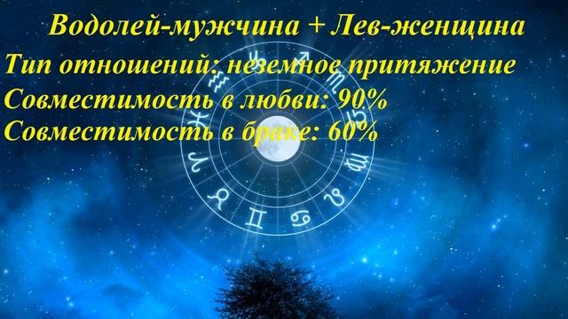 Совместимость Водолей-мужчина и Лев-женщина