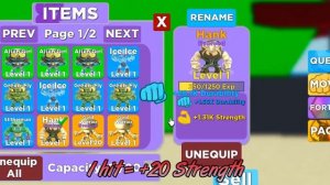 ?Muscle Legends - How to Make The OG Gold Warrior Pet 1Million Strength (Pet Glitch?)