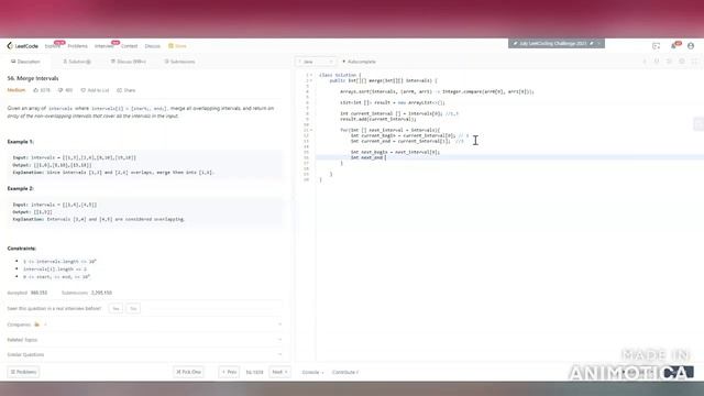 Leetcode - Merge Intervals - 56-FAANG-Time and Space complexity смотреть онлайн
