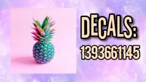 Roblox Bloxburg - Pineapple Decal Id's