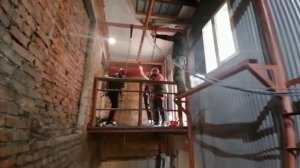 Газоспасательные работы. Спуск пострадавшего с сопровождением.