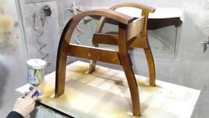 ПОКРАСКА каркаса стула из гнутоклееной ФАНЕРЫ .как покрасить фанеру