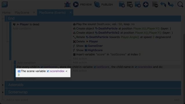 Advanced Variables (Booleans, Arrays, and Structures) - Intermediate Tutorial - GDevelop