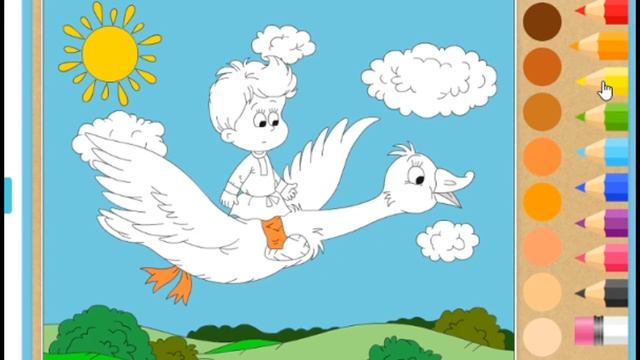 How to Draw | Geese-Swans | For kids & Как рисовать | Гуси-лебеди | Для детей