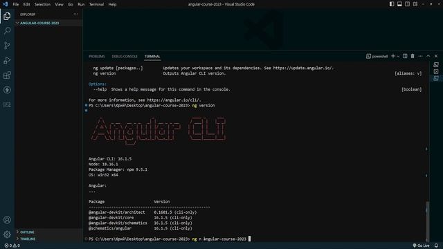 Установка Angular и создание стартового шаблона проекта | Angular курс 2023