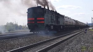 Станция Заливная, "Последний рубеж перед крутым подъёмом". 10Д100 во всём своём великолепии!